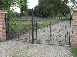 Hand scrolled/clipped driveway gates
