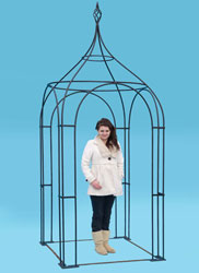 4ft square arbour - with hand forged 'cage' finial