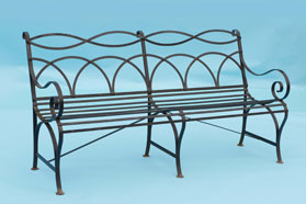 Scrolled bench seat ( 2 or 3 seats)