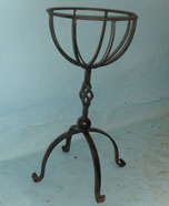 Lovley plant stand with hand forged scrolls and cage