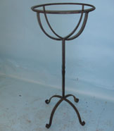 Planter on stand with hand forged scrolls