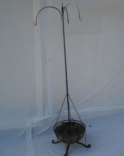 Planter with 3 hanging basket brackets