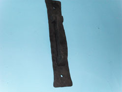 Very chunky bashed on forge door knocker with back plate