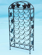 Lovely, fancy wine rack - with vine leaves - for 36 bottles