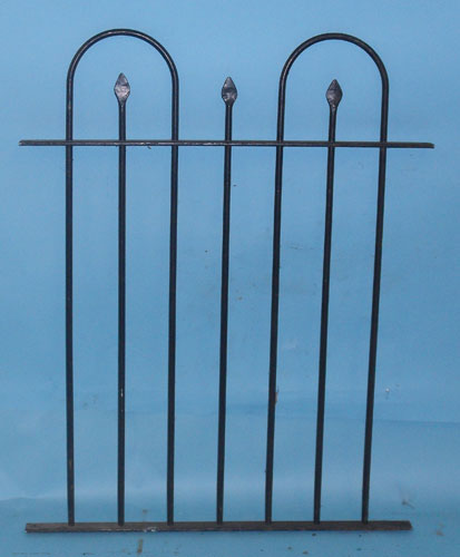 Short railings with hoops and hand forged spears
