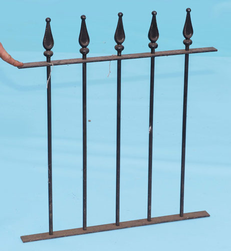 Railings with 'pear drop' finials