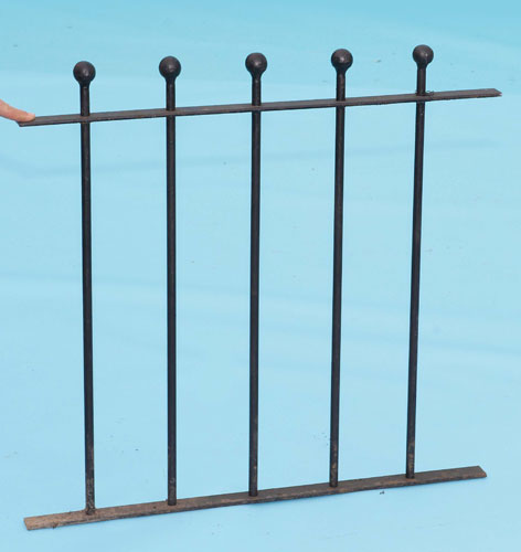 Railings with hand forged ball finials