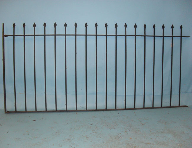 Railings with hand forged spear finials