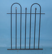 Short railings with hoops and hand forged spears