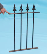 Railings with 'Fluer De Leys' Finials