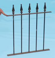 Railings with 'Pear Drop' Finials