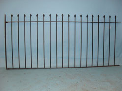 Railings with hand forged spear finials