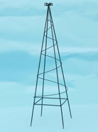 Obelisk wiht hand forged scrolls as finial