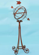 Globe on hand forged legs