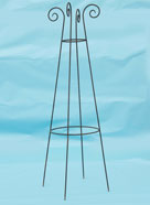 Tall obelisk with han forged scrolls
