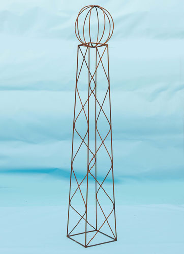 Very tall obelisk with globe finial