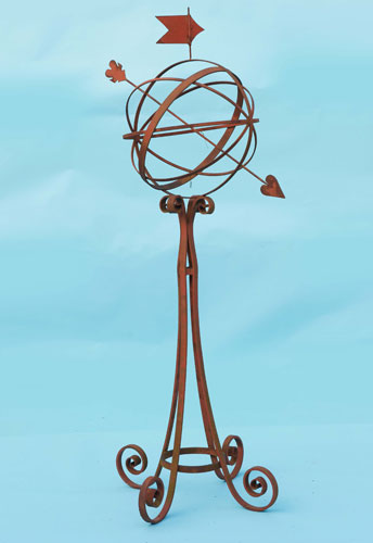 Garden furniture / globe on hand forged legs
