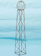 Very tall obelisk with globe finial